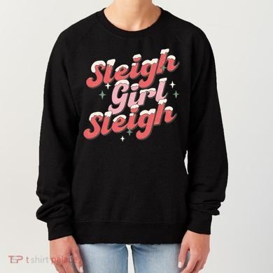 Retro Sleigh Sleigh Xmas Holiday Christmas Gift Women's Sweatshirt