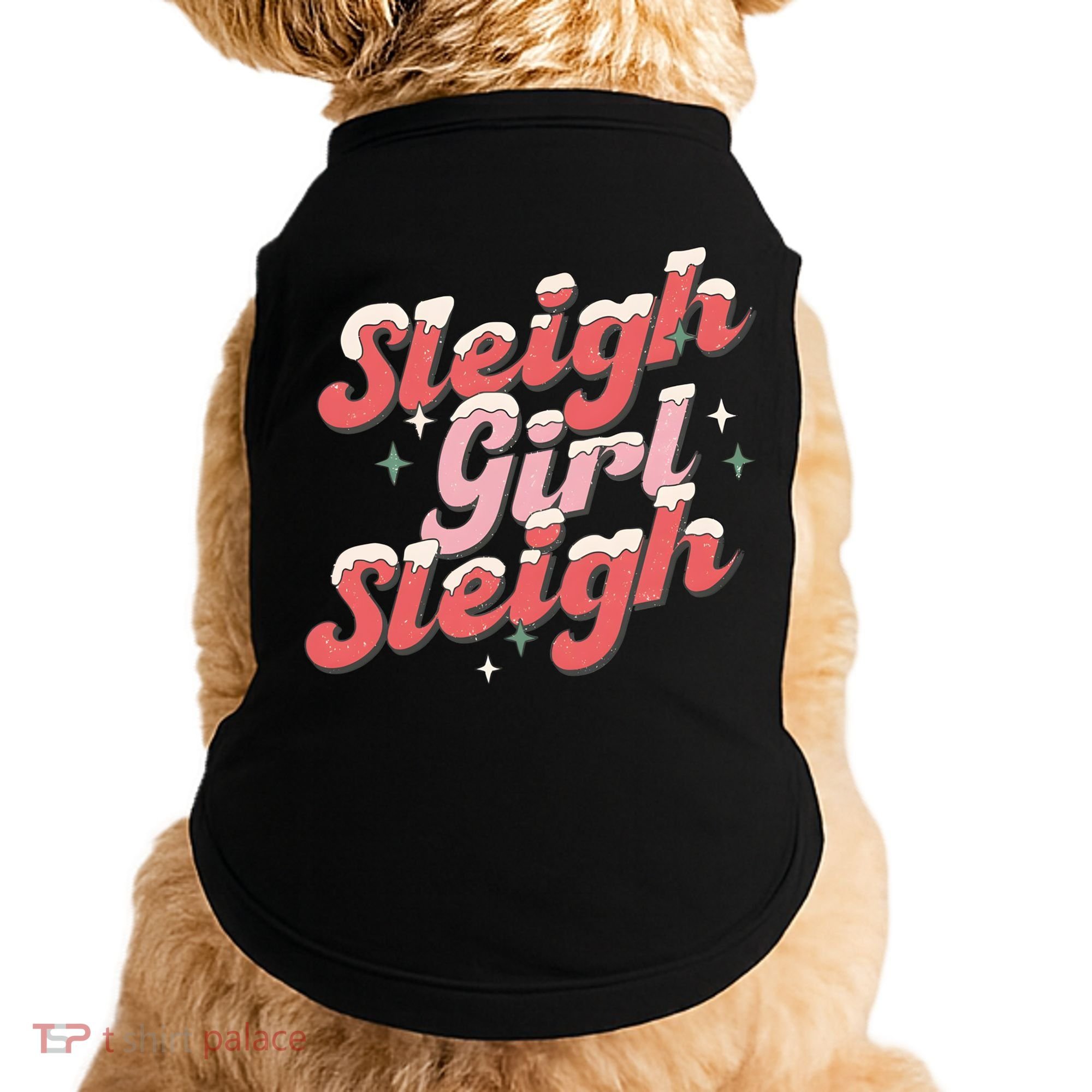Retro Sleigh Sleigh Xmas Holiday Christmas Gift Doggie Tank