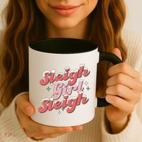 Retro Sleigh Sleigh Xmas Holiday Christmas Gift Coffee Mug thumb 3