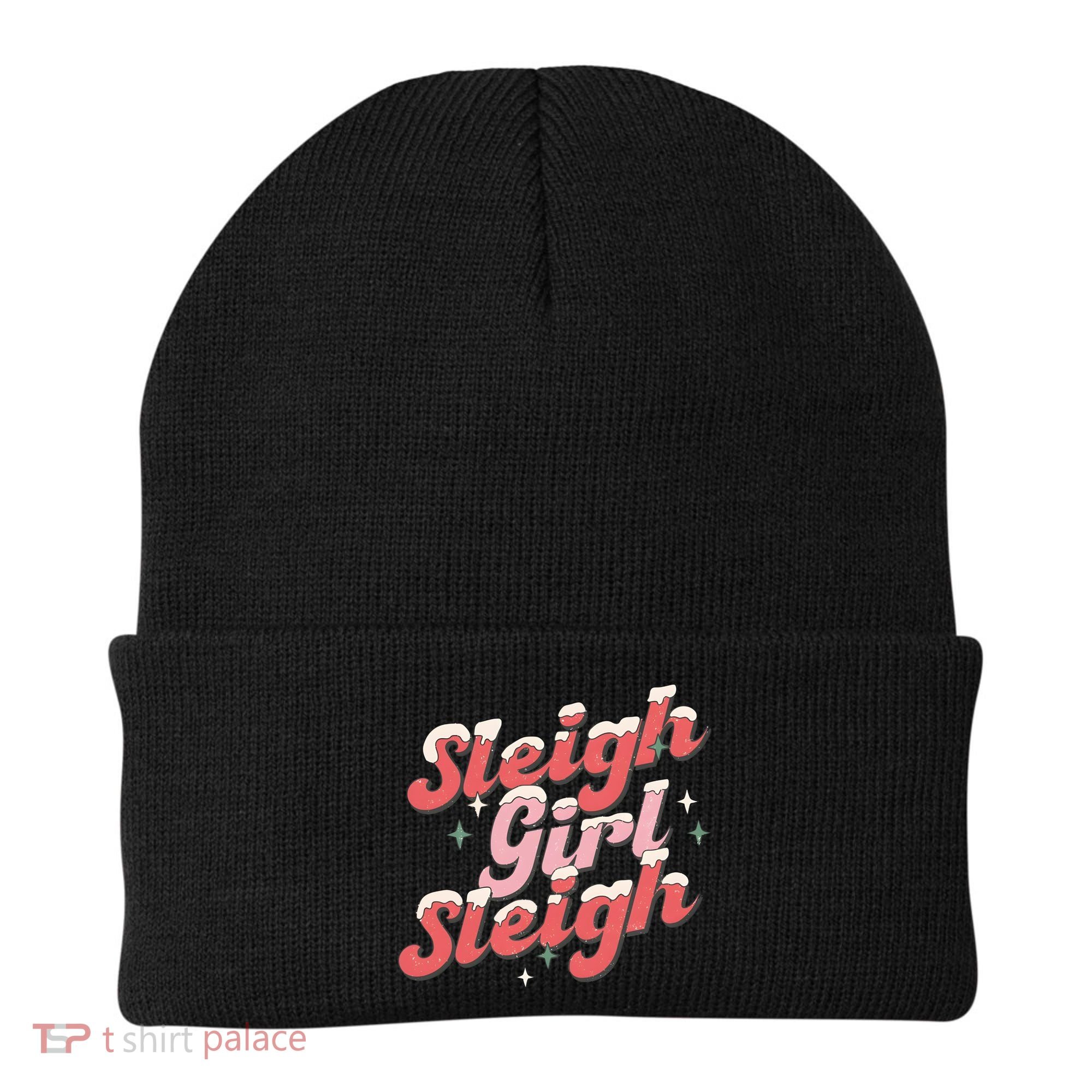 Retro Sleigh Sleigh Xmas Holiday Christmas Gift Beanie