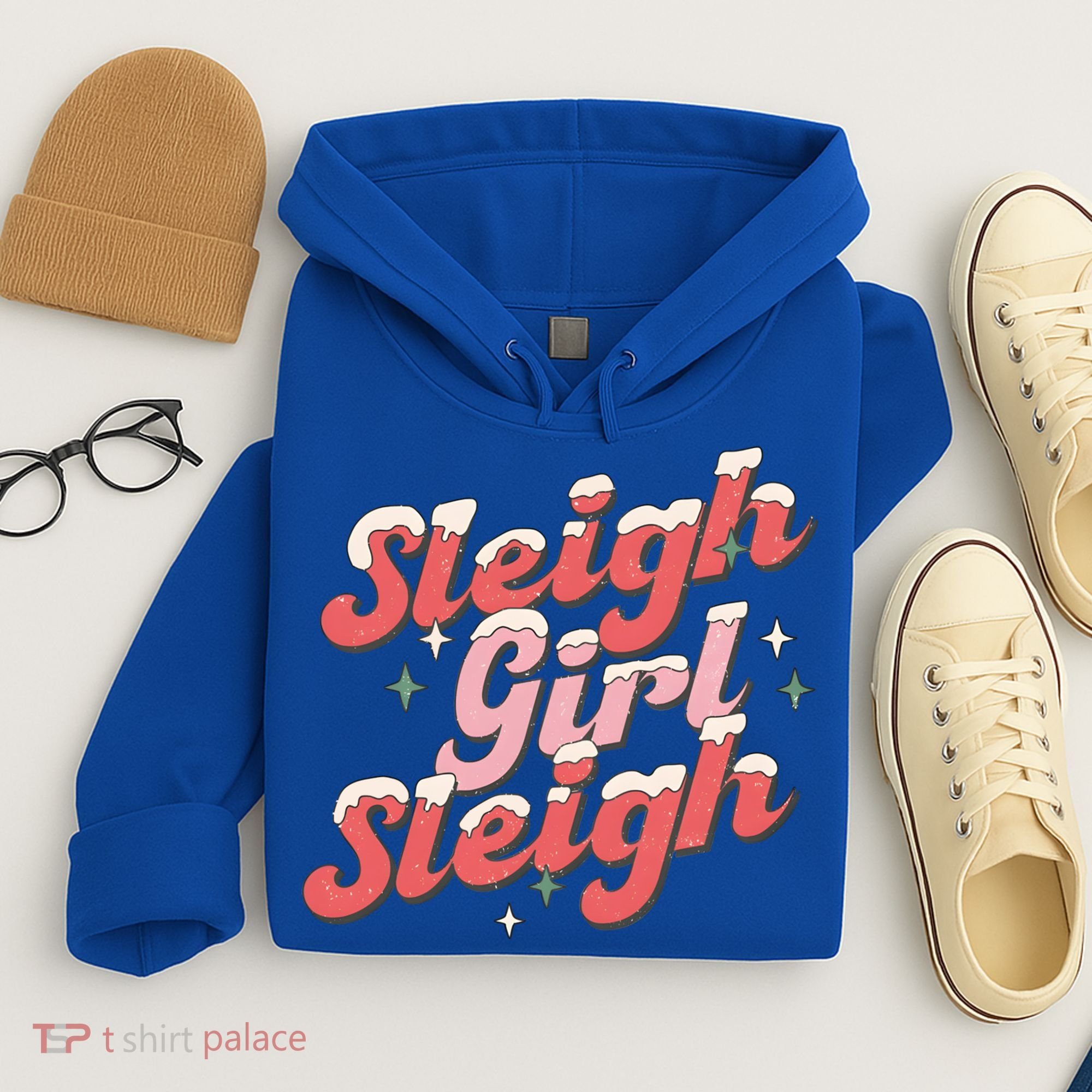 Retro Sleigh Sleigh Xmas Holiday Christmas Gift Hoodie