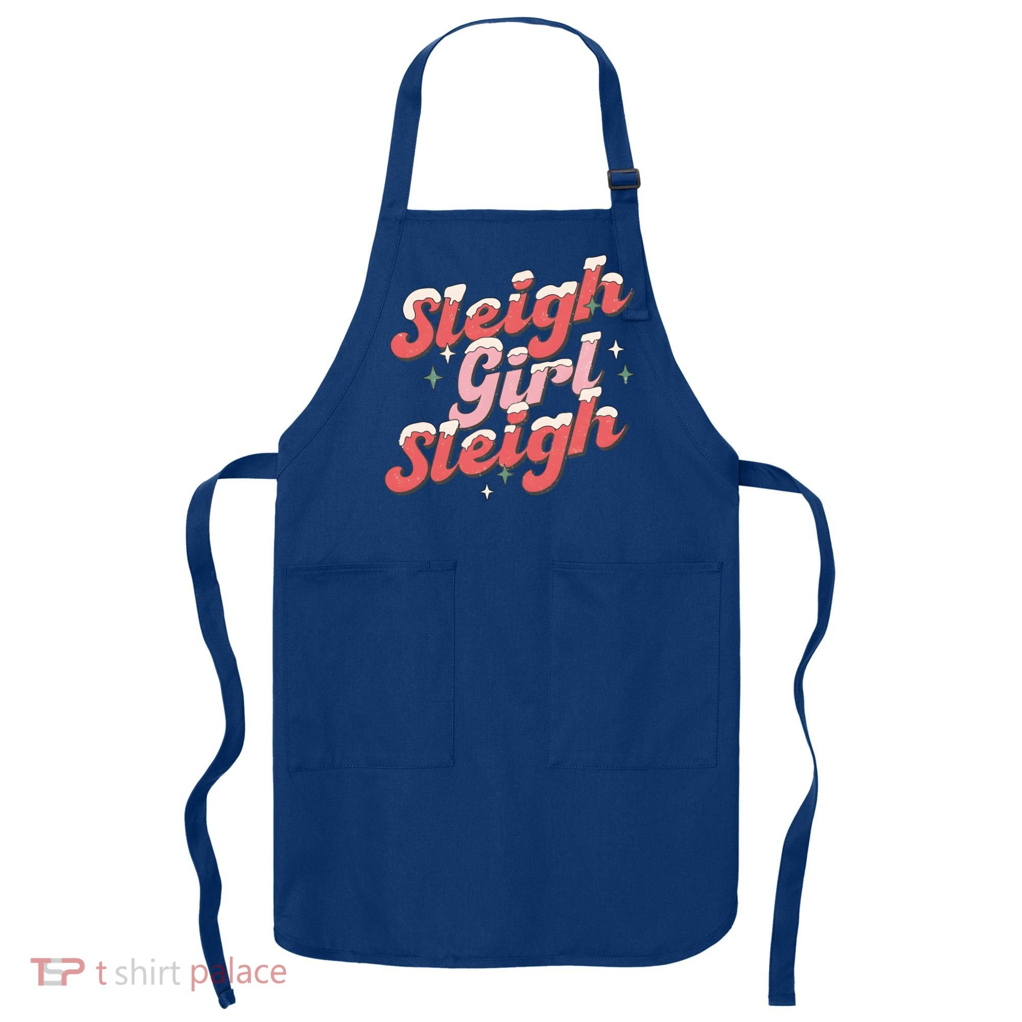 Retro Sleigh Sleigh Xmas Holiday Christmas Gift Apron