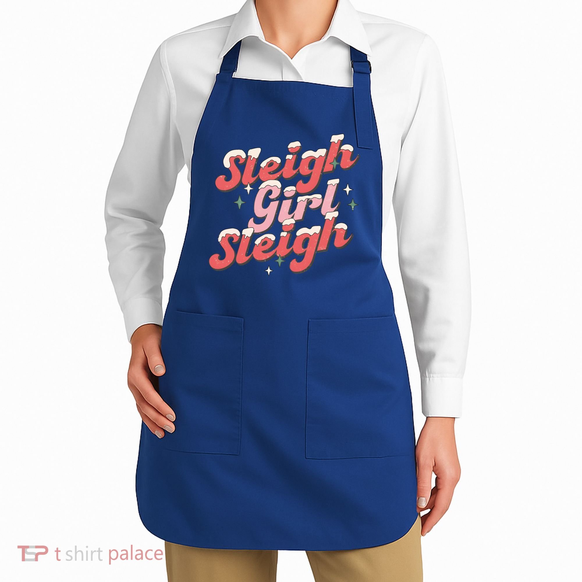 Retro Sleigh Sleigh Xmas Holiday Christmas Gift Apron