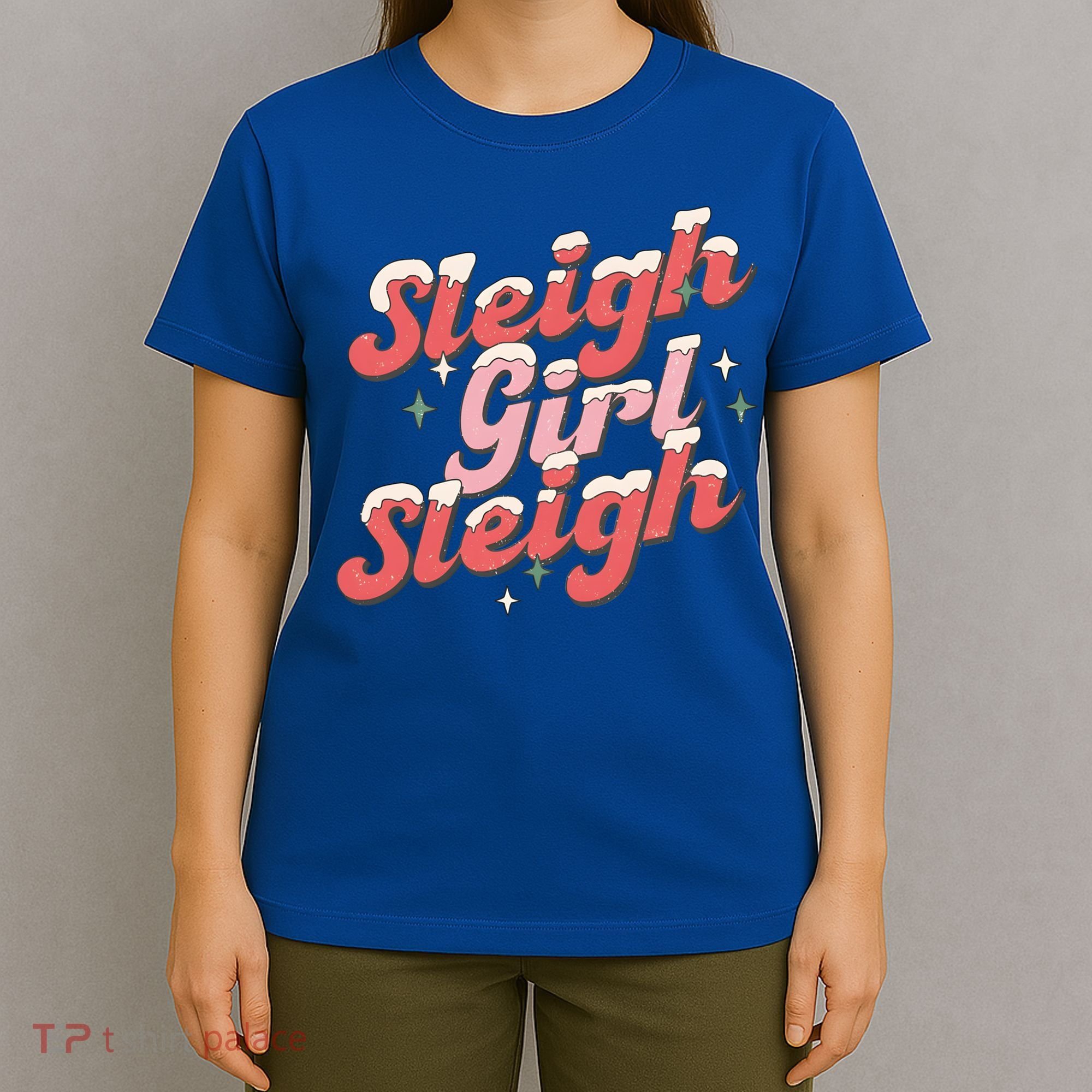 Retro Sleigh Sleigh Xmas Holiday Christmas Gift T-Shirt