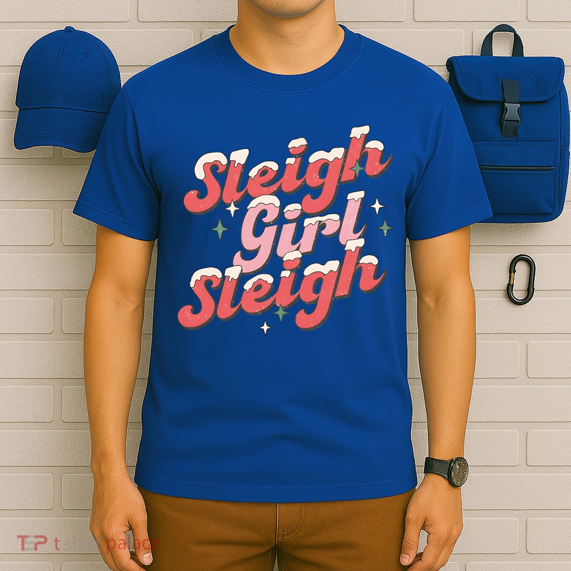 Retro Sleigh Sleigh Xmas Holiday Christmas Gift T-Shirt