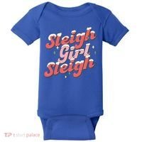 Retro Sleigh Sleigh Xmas Holiday Christmas Gift Baby Bodysuit thumb 0