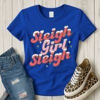Retro Sleigh Sleigh Xmas Holiday Christmas Gift Women's T-Shirt thumb 3