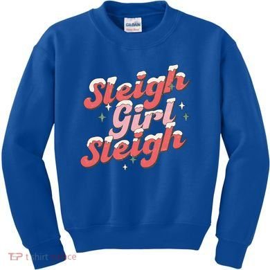 Retro Sleigh Sleigh Xmas Holiday Christmas Gift Kids Sweatshirt