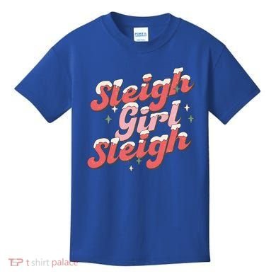 Retro Sleigh Sleigh Xmas Holiday Christmas Gift Kids T-Shirt