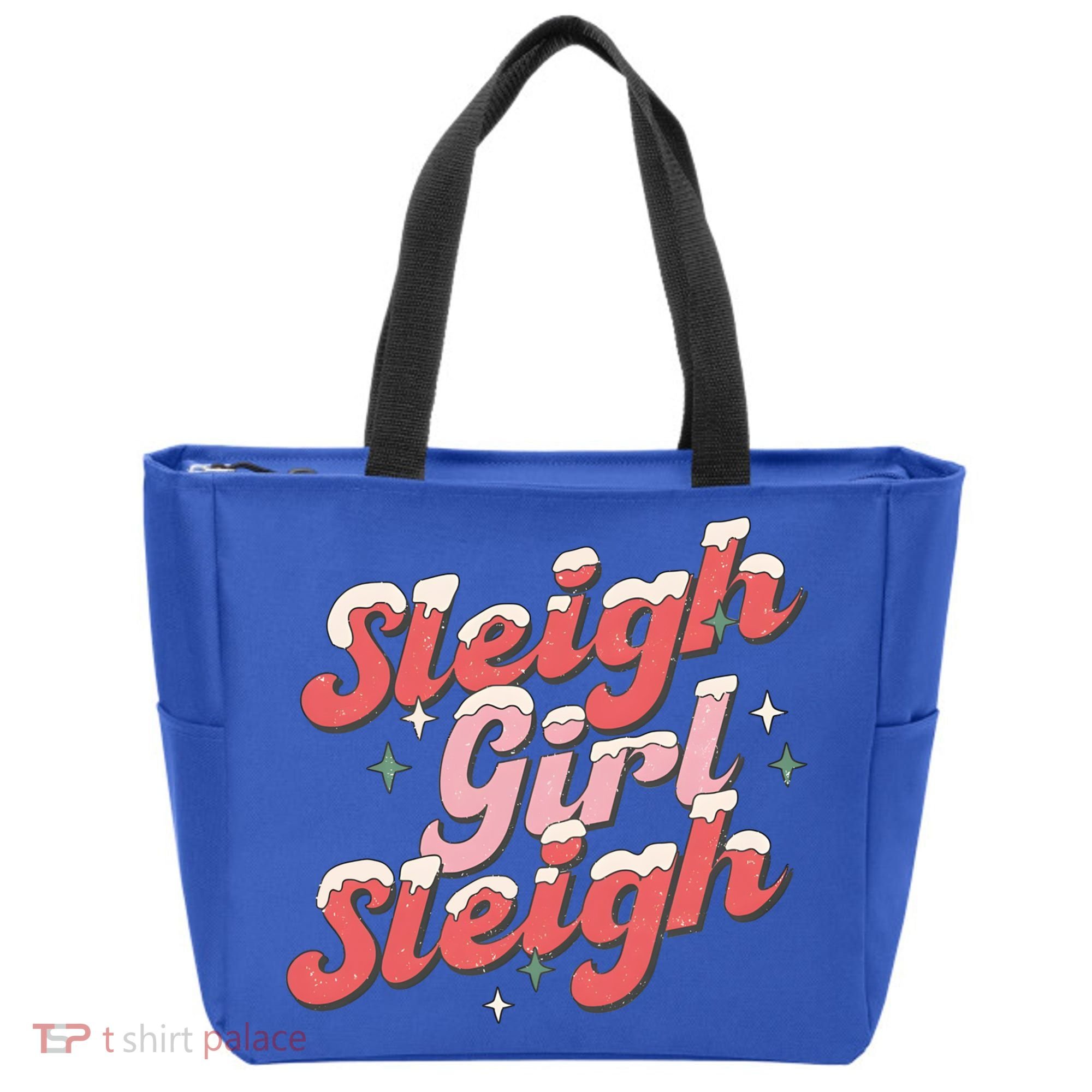 Retro Sleigh Sleigh Xmas Holiday Christmas Gift Tote Bag
