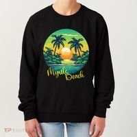 Retro Sunset South Carolina Myrtle Beach Palm Trees Women's Sweatshirt thumb 0