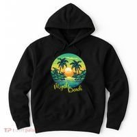 Retro Sunset South Carolina Myrtle Beach Palm Trees Hoodie thumb 0