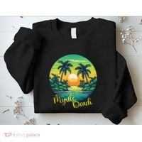 Retro Sunset South Carolina Myrtle Beach Palm Trees Sweatshirt thumb 2