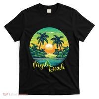 Retro Sunset South Carolina Myrtle Beach Palm Trees T-Shirt thumb 0