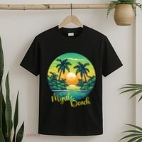 Retro Sunset South Carolina Myrtle Beach Palm Trees T-Shirt thumb 2