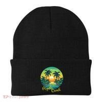 Retro Sunset South Carolina Myrtle Beach Palm Trees Beanie thumb 0