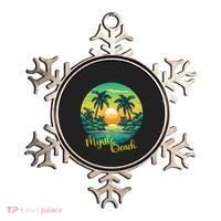Retro Sunset South Carolina Myrtle Beach Palm Trees Ornament thumb 0