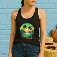 Retro Sunset South Carolina Myrtle Beach Palm Trees Women's Tank Top thumb 2