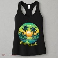 Retro Sunset South Carolina Myrtle Beach Palm Trees Women's Tank Top thumb 3