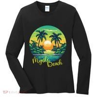Retro Sunset South Carolina Myrtle Beach Palm Trees Women's Long Sleeve Shirt thumb 0