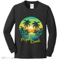Retro Sunset South Carolina Myrtle Beach Palm Trees Kids Long Sleeve Shirt thumb 0
