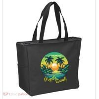 Retro Sunset South Carolina Myrtle Beach Palm Trees Tote Bag thumb 2