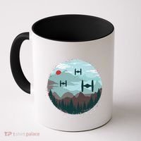 Retro Scifi Space Ships Coffee Mug thumb 0