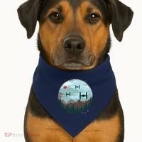 Retro Scifi Space Ships USA-Made Doggie Bandana thumb 1