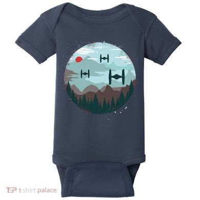 Retro Scifi Space Ships Baby Bodysuit