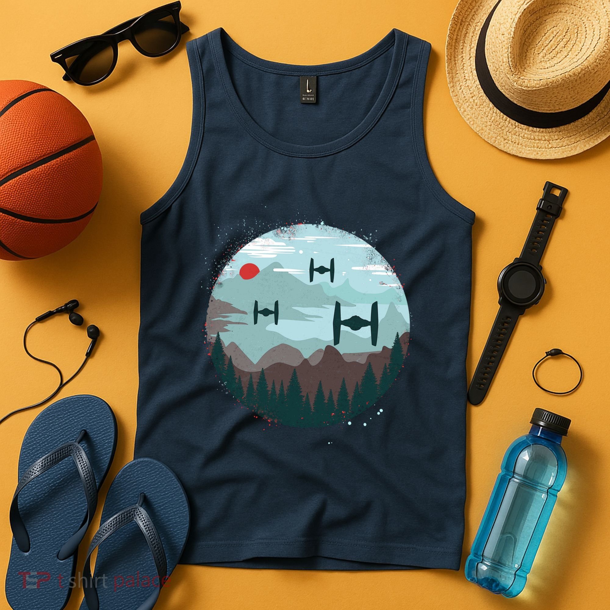Retro Scifi Space Ships Tank Top