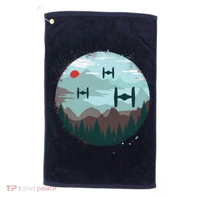 Retro Scifi Space Ships Golf Towel
