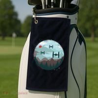 Retro Scifi Space Ships Golf Towel thumb 2