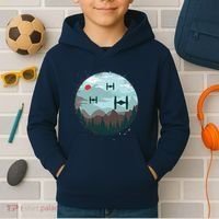 Retro Scifi Space Ships Kids Hoodie thumb 2