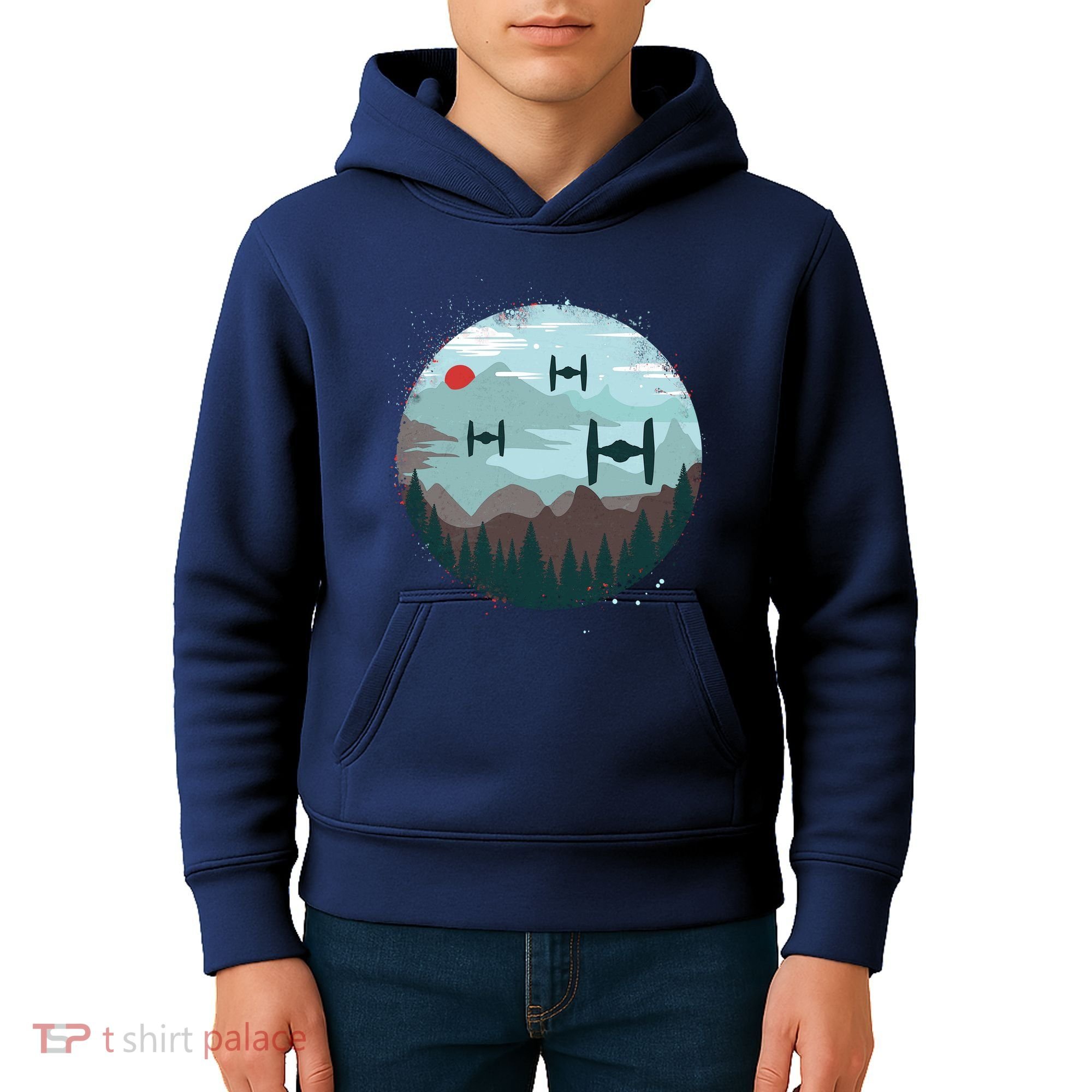 Retro Scifi Space Ships Kids Hoodie