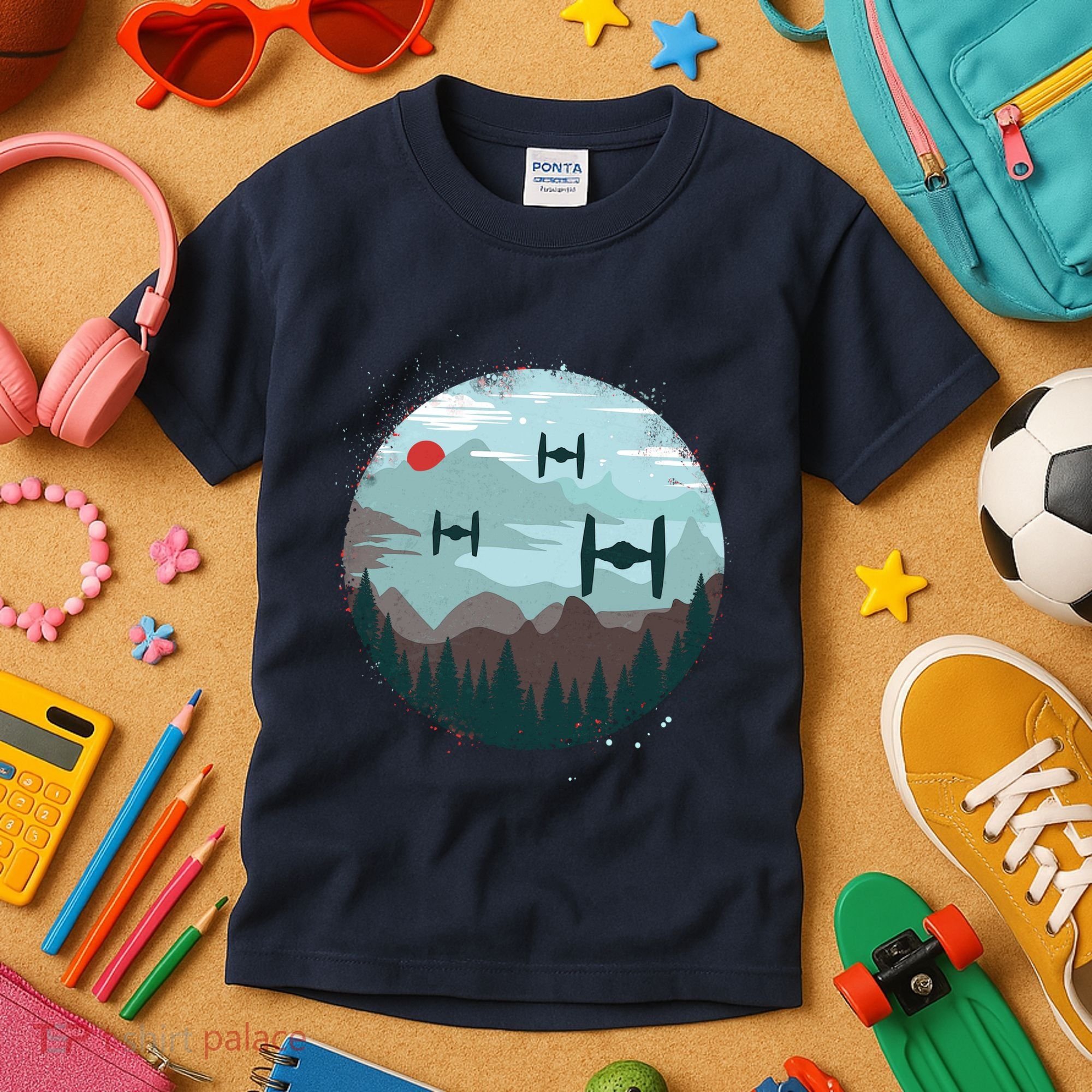 Retro Scifi Space Ships Kids T-Shirt