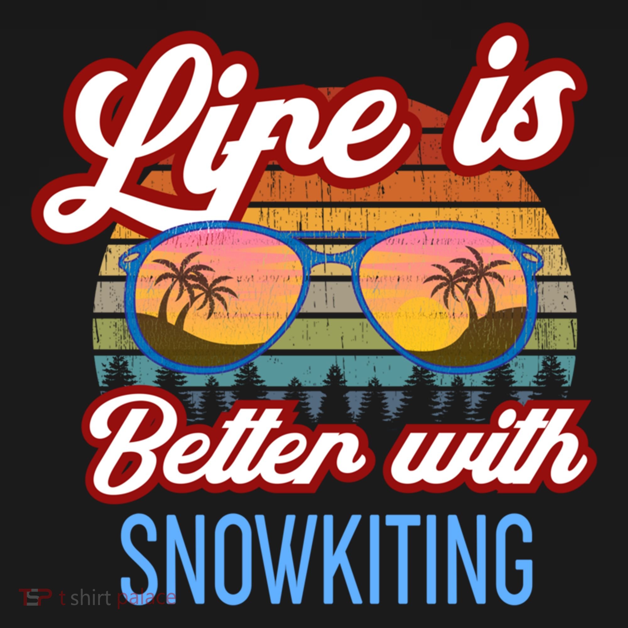 Retro Sunset Slogan / Life Is Better With Snow Kiting! Great Gift Pajama Set