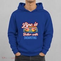 Retro Sunset Slogan / Life Is Better With Snow Kiting! Great Gift Hoodie thumb 0