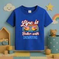 Retro Sunset Slogan / Life Is Better With Snow Kiting! Great Gift Toddler T-Shirt thumb 3