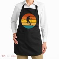 Retro Sunset Ski Lover Gift Apron thumb 2