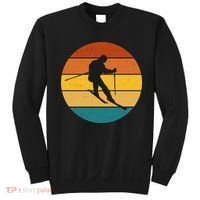 Retro Sunset Ski Lover Gift Sweatshirt thumb 0