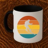 Retro Sunset Ski Lover Gift Coffee Mug thumb 2