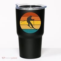 Retro Sunset Ski Lover Gift Tumbler thumb 0