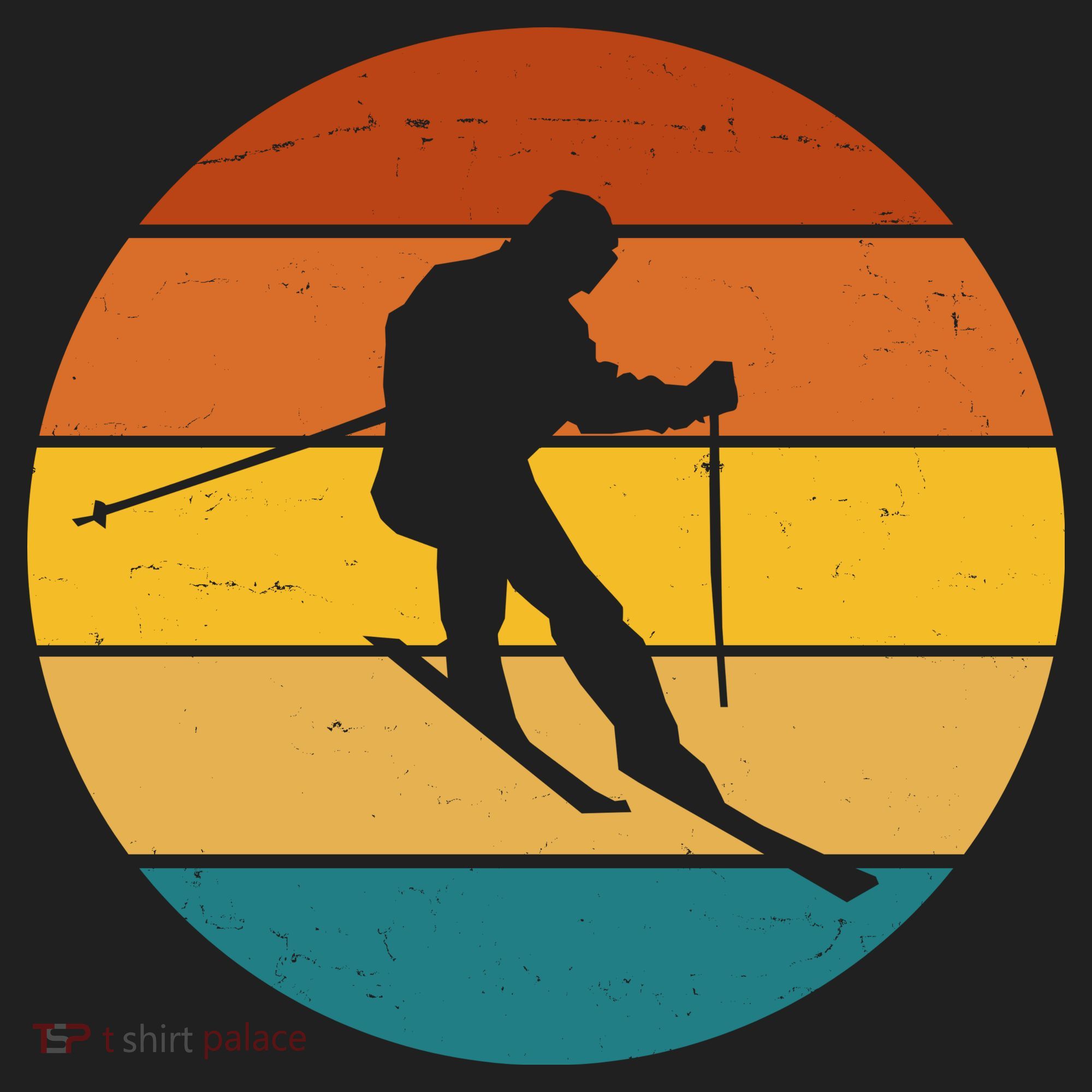 Retro Sunset Ski Lover Gift Tumbler
