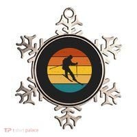 Retro Sunset Ski Lover Gift Ornament thumb 0