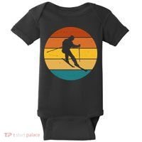 Retro Sunset Ski Lover Gift Baby Bodysuit thumb 0