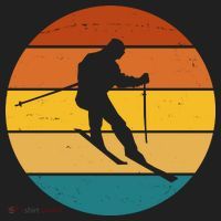 Retro Sunset Ski Lover Gift Hat thumb 2