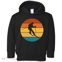 Retro Sunset Ski Lover Gift Toddler Hoodie thumb 0