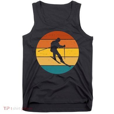 Retro Sunset Ski Lover Gift Tank Top