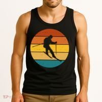 Retro Sunset Ski Lover Gift Tank Top thumb 3