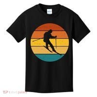 Retro Sunset Ski Lover Gift Kids T-Shirt thumb 0